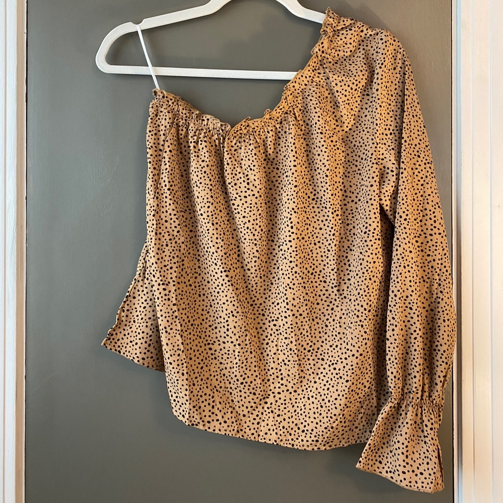 Cheetah One Shoulder Blouse